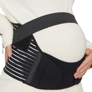 Pregnancy Support Maternity Belt, Waist/Back/Abdomen Band, Belly Brace (Size M, Black Color)
