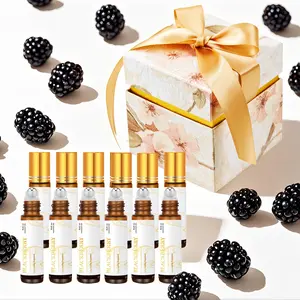 Blackberry Rollerball Essential Oil Set, 12pcs 10ML Fruit Scented Oils, Long-Lasting Fragrance, Perfect Gift Box for Home Decor & DIY Crafts