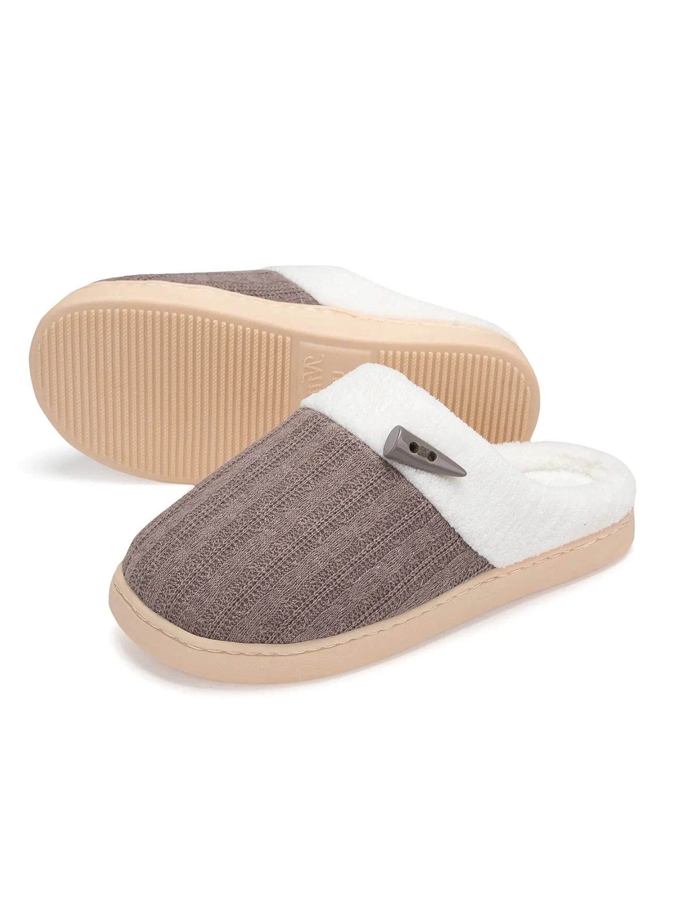 Outdoor Non-Slip Flat Cotton Slippers, Lightweight Warm Camping Shoes, Comfortable Home Slippers for Men & Women, Fall Winter Casual Style