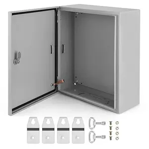 [NEW PRODUCT - FLASH SALE] Garvee Junction Box, Steel Electrical Box 20x16x8", NEMA 4X Electrical Enclosure Box IP66 Waterproof & Dustproof, Universal Electrical Project Box with Lock & Mounting Plate