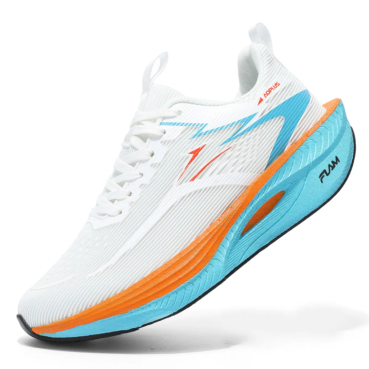 AOPLUS Shoes New men's breathable mesh casual sports shoes, soft, non-slip, and shock-absorbing sole; men's training shoes, breathable, ultra-lightweight running shoes.