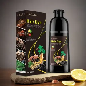 Natural 500ML Herbal Hair Dye Cream, Natural Coverage, Herbal Ingredients, Simplified Coloring Process, Triple-Action Shampoo Formula, Haircare