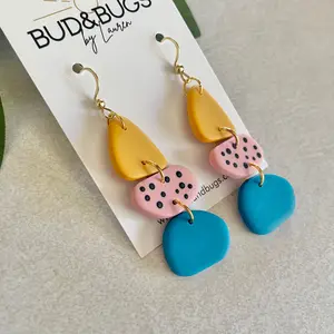 Abstract Teal Dangles
