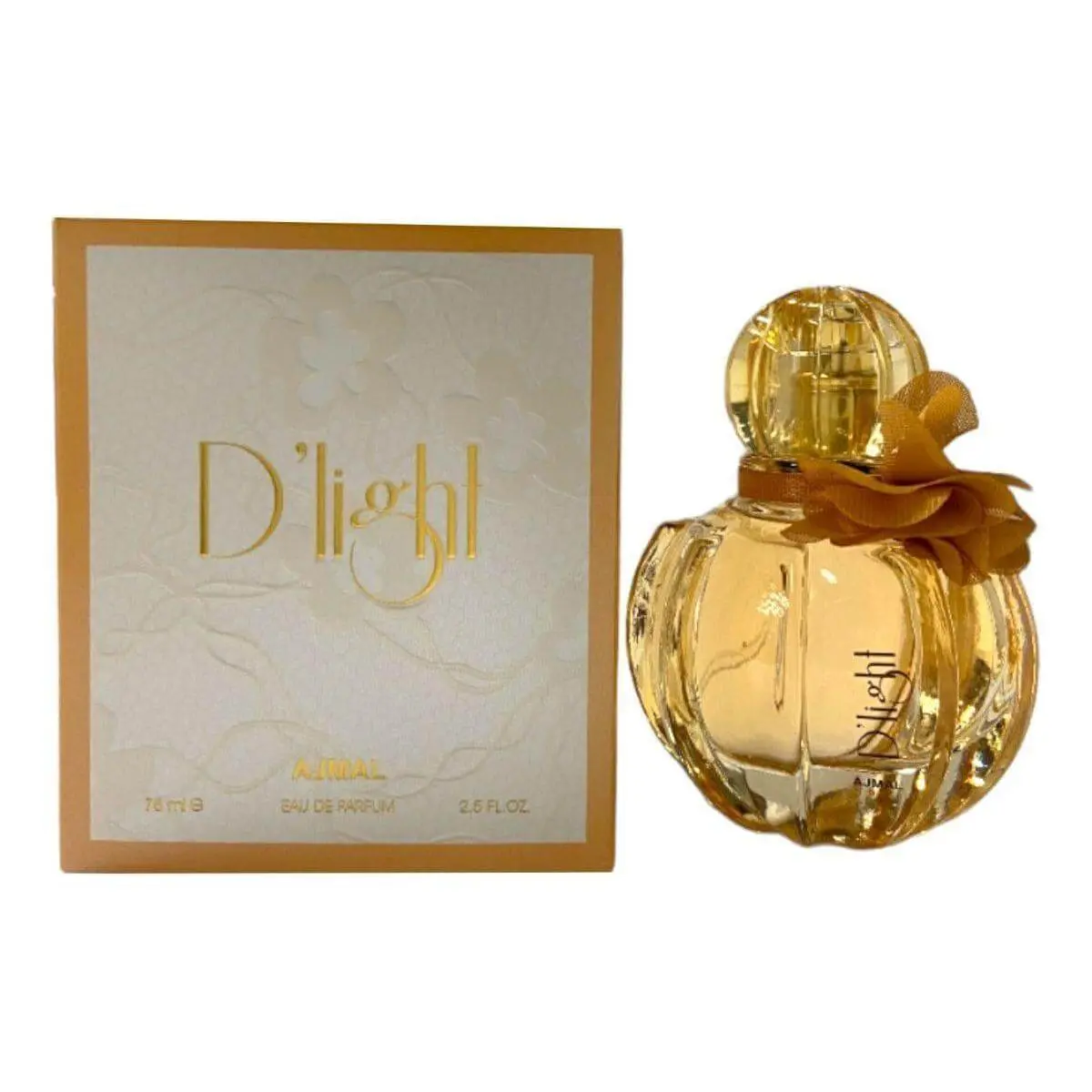 Ajmal d'Light Eau de Parfum - Women's Amber Floral Fragrance with Aromatic Bergamot, Patchouli, Floral Musk, Violet - 3.4 oz Edp