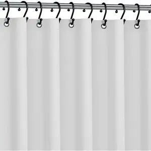 Shower Curtain Liner, 72"W X 72''H - PVC-Free, 6G PEVA Shower Curtain with 12 Rust Proof Grommets And -weighted Bottom Hem -  Stain Proof Shower Curtain Liner - White