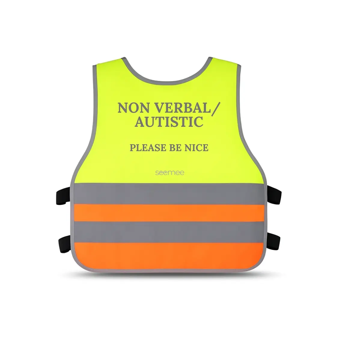 Kids Reflective Safety Visibility Vest – Non-Verbal / Autistic Child Protection Vest  - Customizable