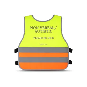 Kids Reflective Safety Visibility Vest – Non-Verbal / Autistic Child Protection Vest  - Customizable