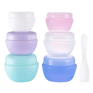 Travel Containers for Toiletries, 3 Size 0.35/0.7/1 OZ Sample Jars, TSA Approved Leak-proof Travel Size Toiletries Containers with Lids for Cosmetic Makeup Face Body Hand Cream
