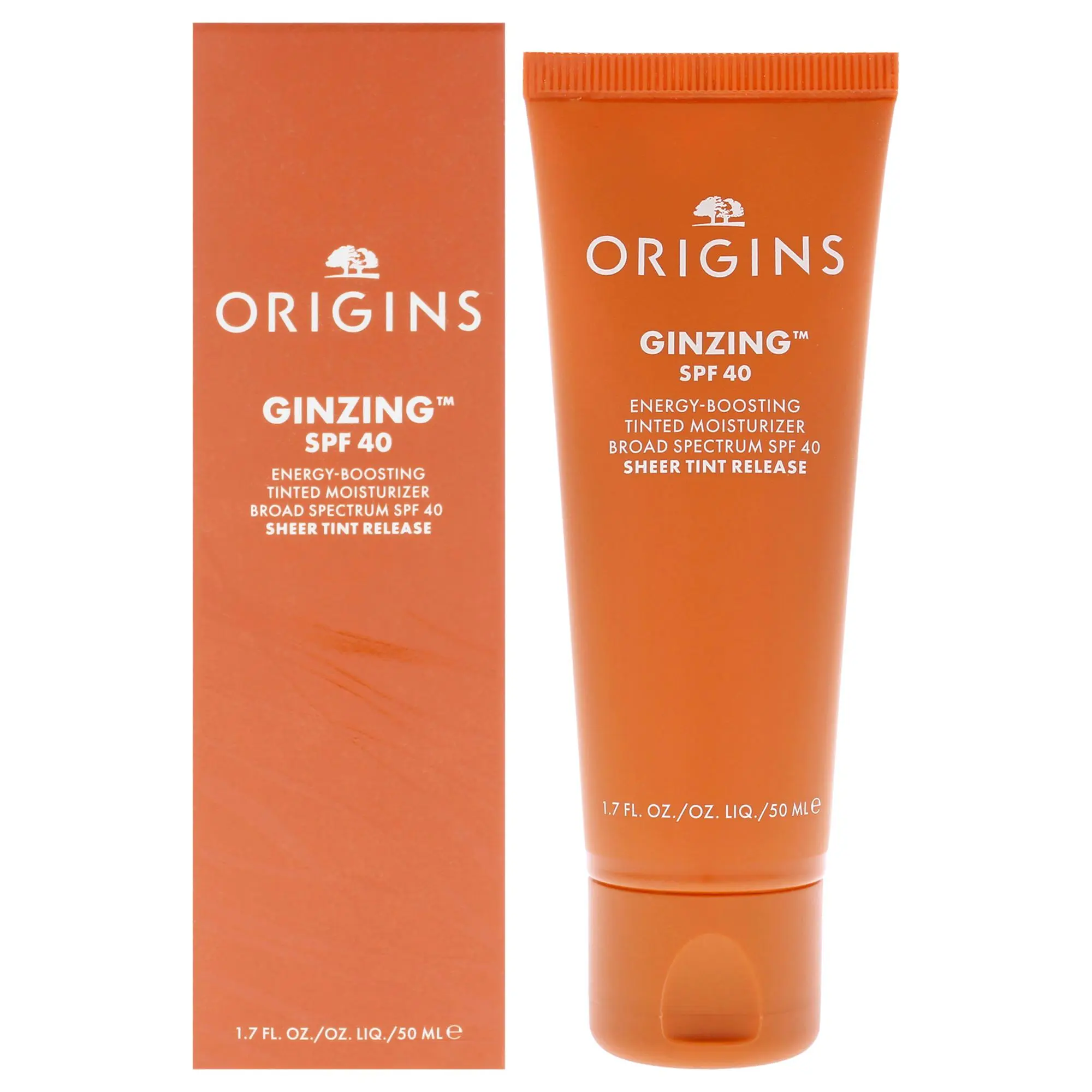 Ginzing Energy-Boosting Tinted Moisturizer SPF 40 by Origins for Unisex - 1.7 oz Sunscreen