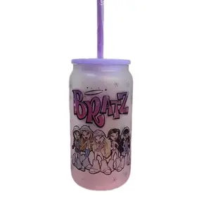 Bratz 16oz glass cup winter edition