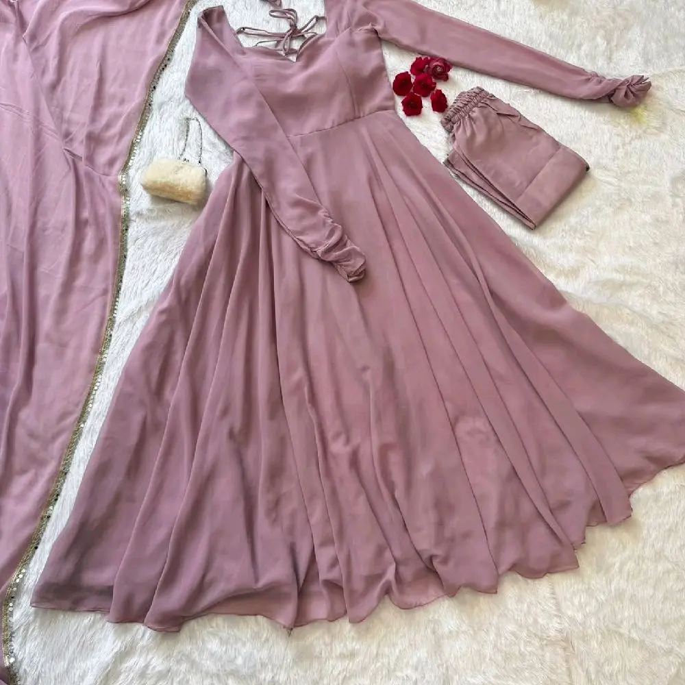 3-Piece Anarkali Outfit  Elegance Style