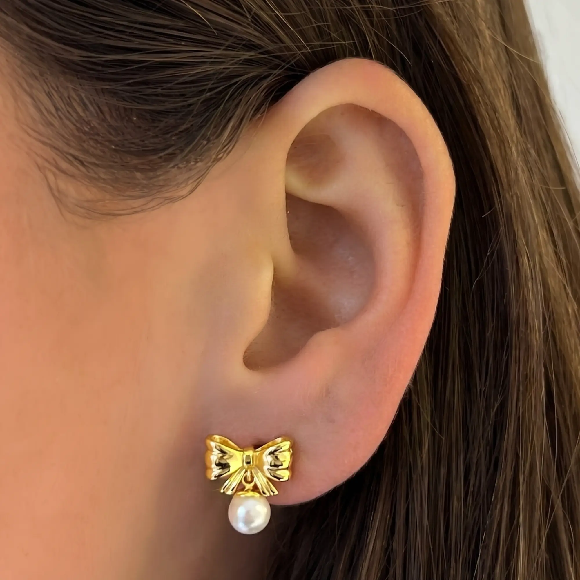 EVRY JEWELS Gold or Silver Plated Women's Coquette Earrings