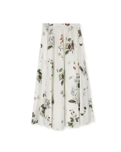 Boxi Floral Printed Poplin Skirt- Floral