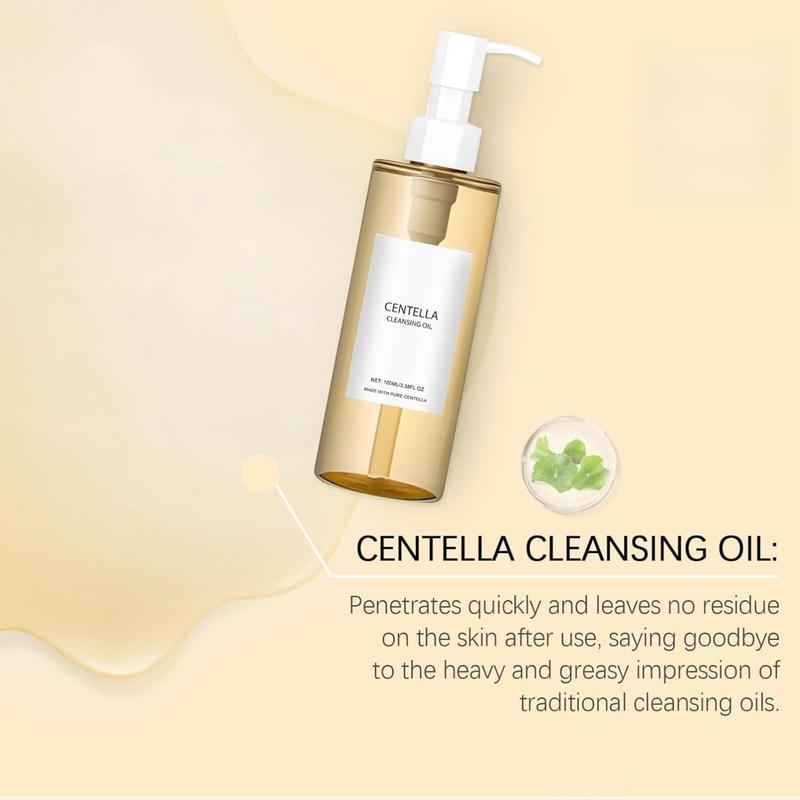 Centella Light Cleansing Oil Gentle Oil Cleanser for Face with Cica & Vitamin E Dual-Boost Formula Double Cleansing Lightweight Makeup Remover Hydrating Facial Daily skincare routine, natural ingredients, moisturizing facial oil, soothing cleansing oil