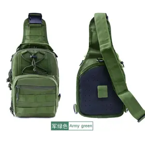 Waterproof Tactical Sling Chest Bag - Large Capacity MOLLE Crossbody Pack for Men, Perfect for Hiking Camping Travel