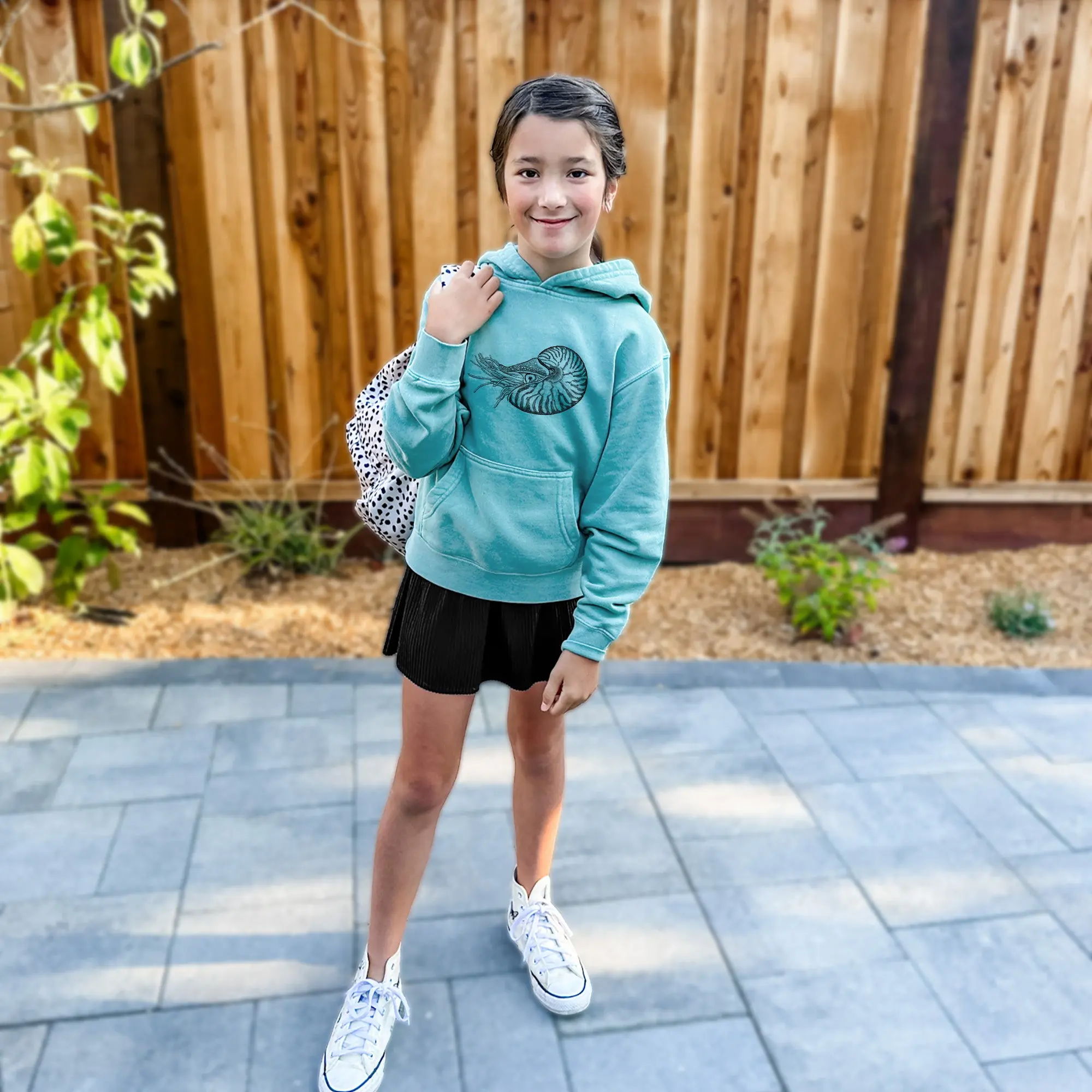 Palau Nautilus - Nautilus belauensis - Youth Pigment Dyed Hoodie