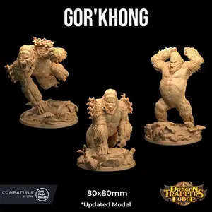 Gor'Khong Gorilla Simiax Legions Monkey | The Dragon Trappers Lodge |32mm Scale | Miniature TTRPG Mini DnD Dungeons Dragons Wargame