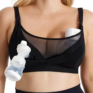 Momcozy Nursing Bras for Breastfeeding, HF018 Seamless Ultra Comfort Maternity Bra, Natural Shape, Pregnancy Sleep Bralette