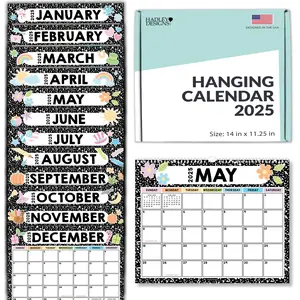 Hadley Designs Large Wall Calendar 2025-2026 18 Month Home & Office Weekly Planner Spiral Bound 14x11.25 Inches Hanging Hole Included USA Made