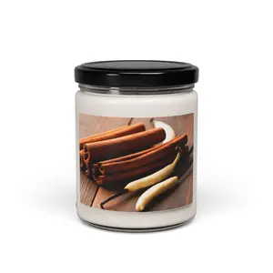 Soy Candle, Cinnamon Vanilla Scented - Relaxing Aromatherapy Candle for Home, Spa, Meditation, Stress Relief - Alternative Names: