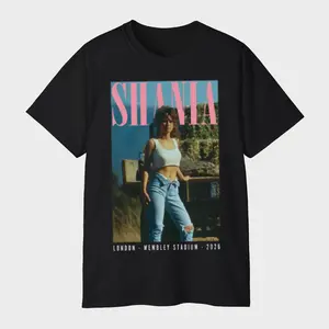 Shania Twain London Wembley Stadium 2026 Concert Graphic T-Shirt – Country Music Queen Tee