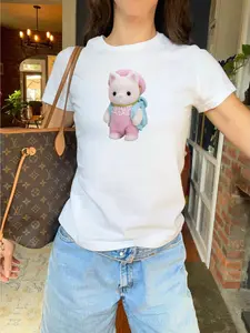 Critters Baby Tee Graphic Tee Trending Baby Tee It Girl Baby Tee Y2K Baby Tee Coquette Baby Tee Y2k Shirt Aesthetic Baby Tee Critter T-Shirt