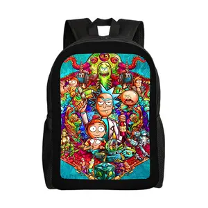 Rick-and-Morty-Backpacks for Girls, Cute School Backpack, Aesthetic Bookbag for Teens, Lightweight Classic Backpack for Travel, Work, Picnic A-5