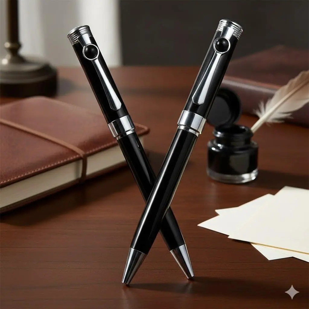 Non-Slip Grip Ergonomic Exam Pen, Smooth Writing Metal Body with Acrylic Translucent Design for Students & Professionals. Ideal for Multi-Scenario Use, Premium Gift Choice.