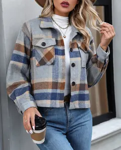 Quinn - Cropped Plaid Jacket