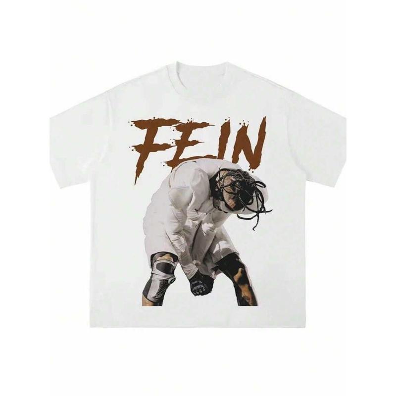 2025 Travis Scotts Scott Printed Short Sleeve Hip Hop Rap Retro Cotton Men And Women's T-Shirts High Quality Luxury Brand Selling