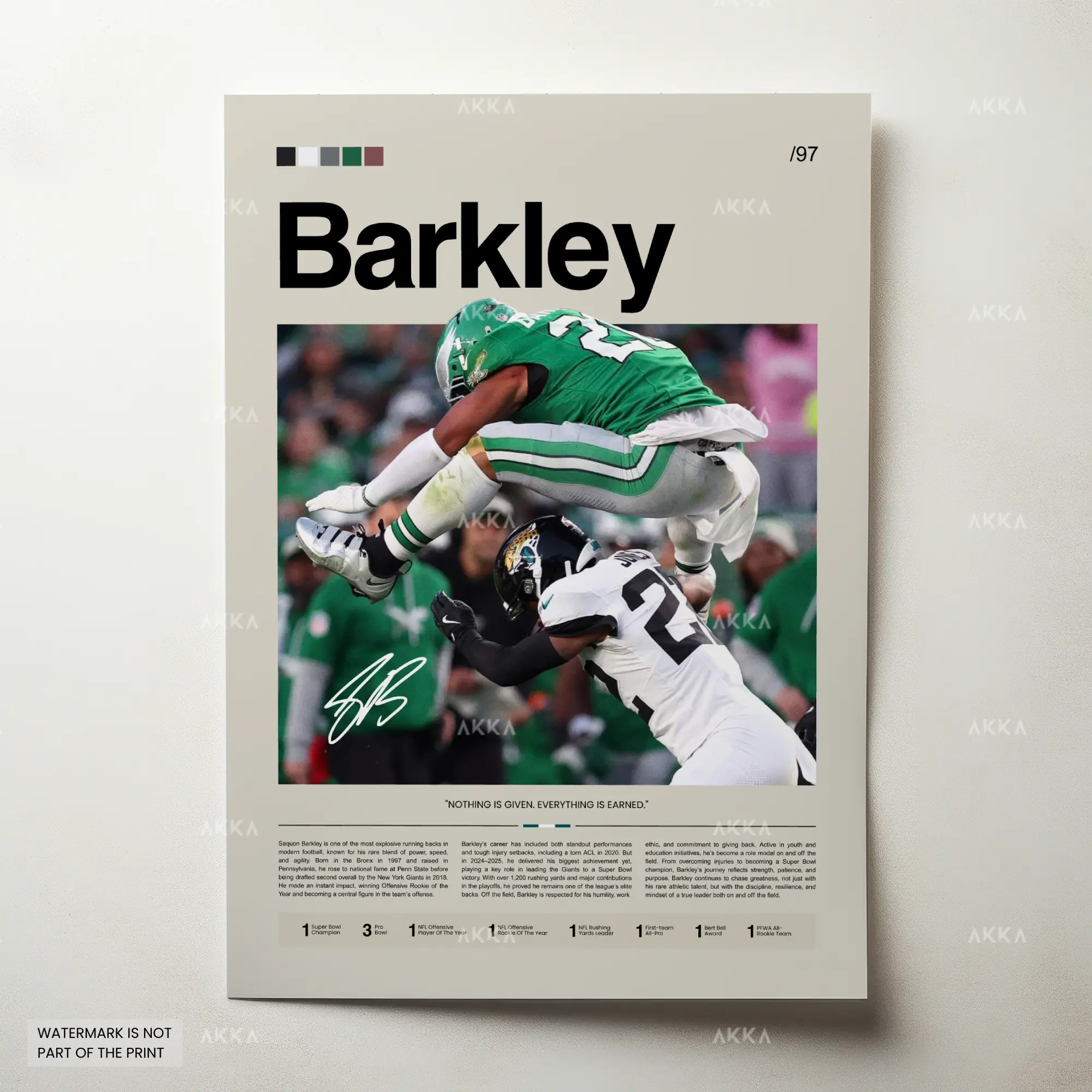 Saquon Barkley  -  Philadelph1a Eagles poster