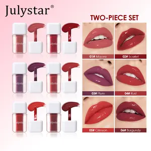 Minimalist Mirror Lip Gloss Set, 6 Shades of High-Shine Gloss, Natural Look, Simple Elegant Packaging, Buildable Color for Daily Wear