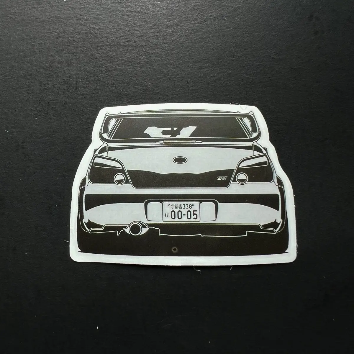 Subaru STI JDM Black and White Premium Quality Sticker