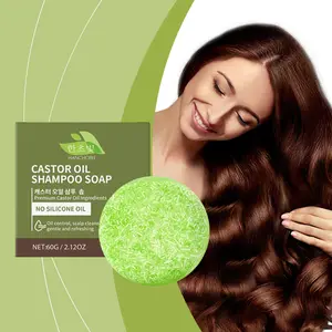 HANCHOBIT Castor Oil Shampoo Bar — Hair Care Soap with Castor Seed Oil for Gentle Cleansing and Nourishment