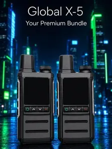 Global X5 4G Walkie Talkie - Classic Edition 2 Pack (53 Countries Support)