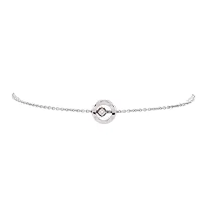 Pre-owned Chanel Coco Crush Letters Bracelet 18K White Gold with Diamond by Rebag