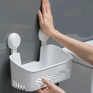 Easy Install Suction Cup Rack for Bathroom and Kitchen, No Drilling or Glue Needed, Reusable, Holds Up to 22.05 Lbs, Wall Damage Free, Bathroom Organizer