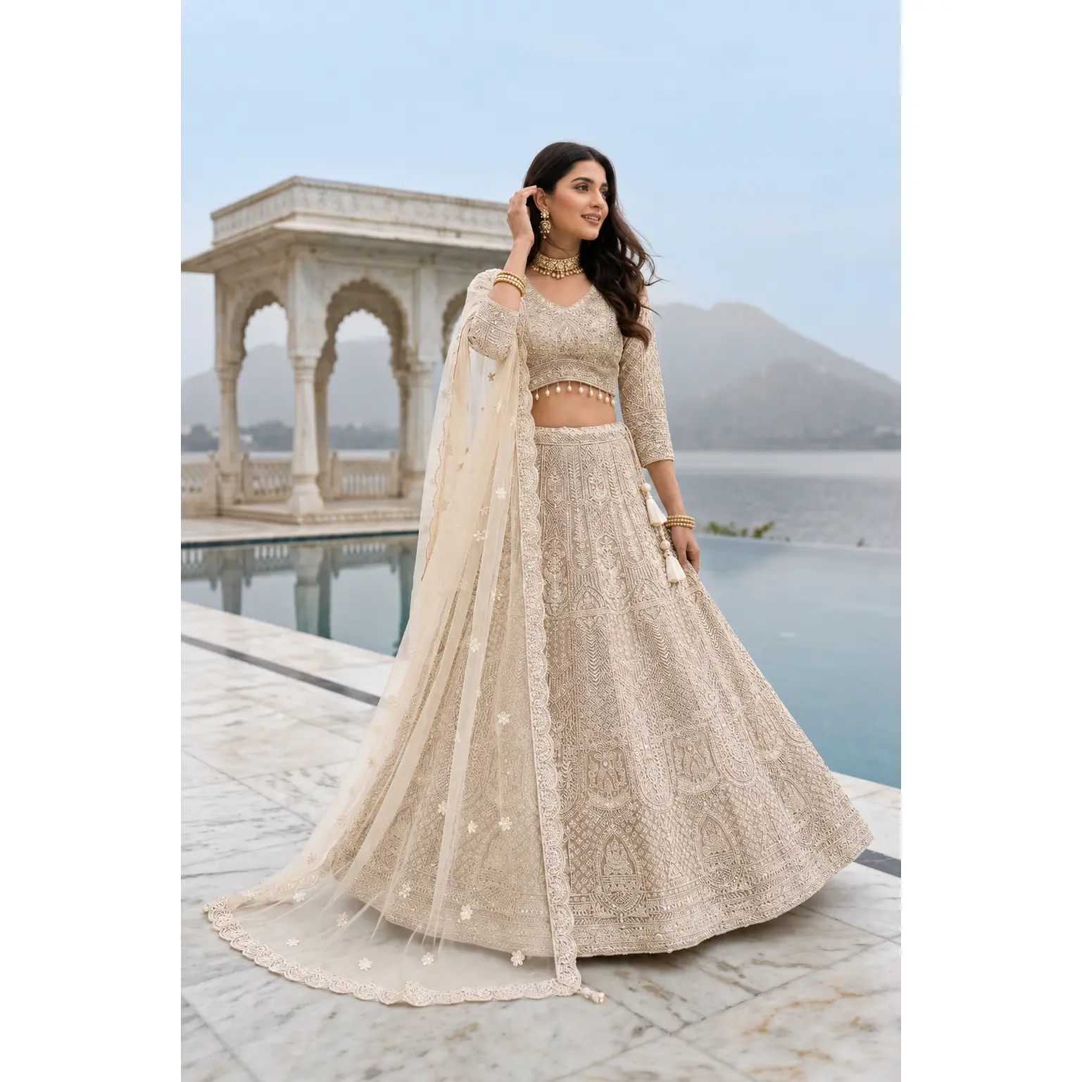 Pearl Majesty 3-Piece Lehenga Set