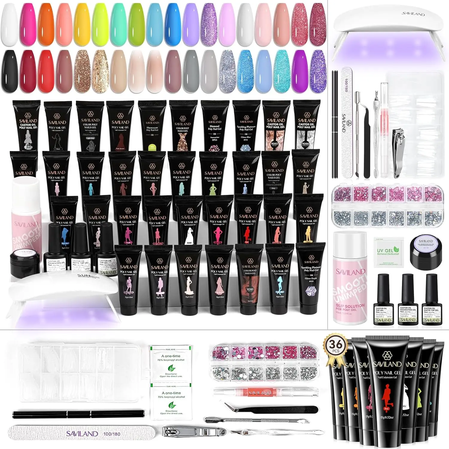 36 Colors All in One Poly Gel Starter Kit