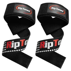 Rip Toned Max Performance Wrist Straps For Weightlifting - 23" Weight Lifting Straps for Men Women (Padded) - Cotton Gym Wrist Wraps for Deadlift Strength Training Powerlifting Bodybuilding