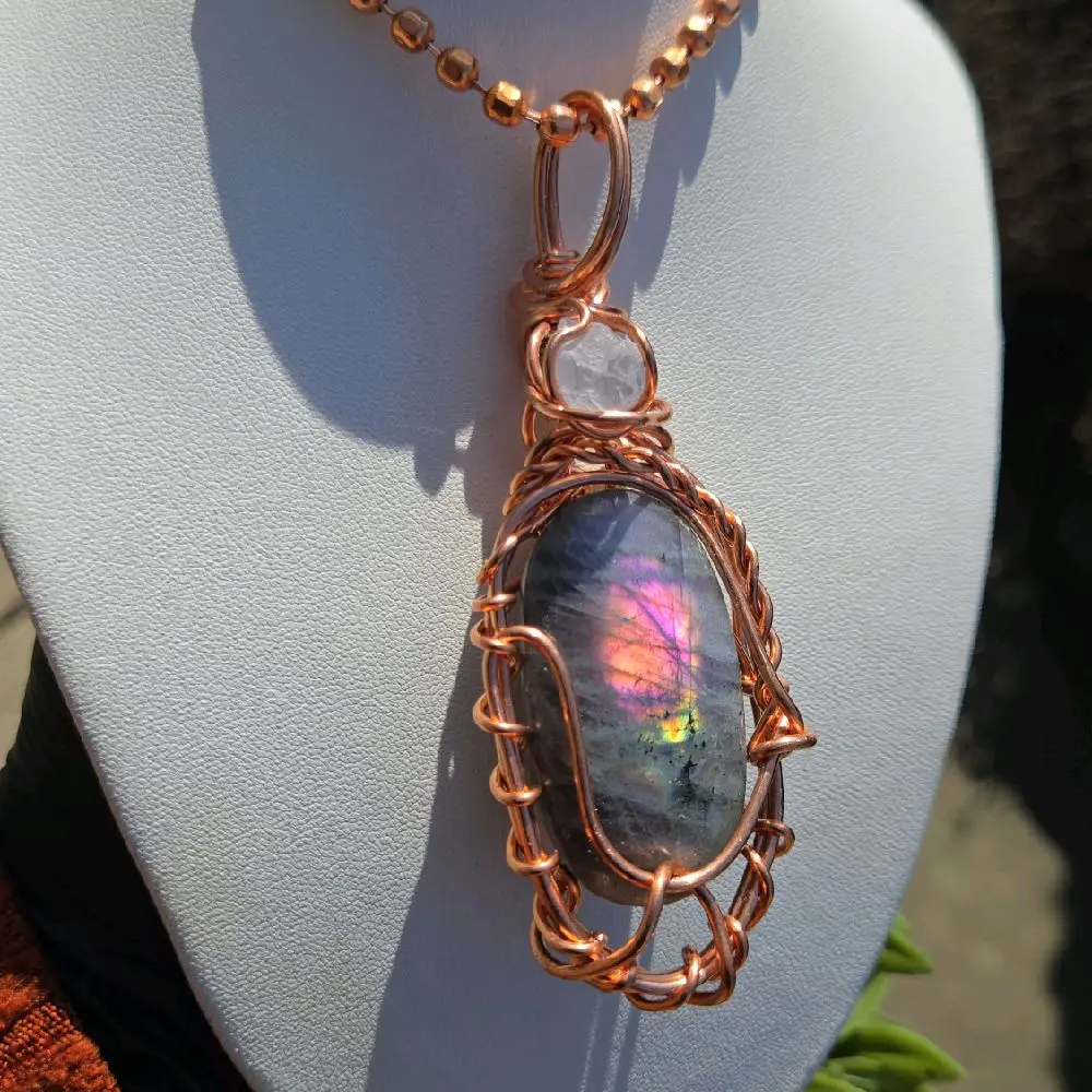 Chakra Cleansing Crystal Necklace - Amethyst - Citrine - Aventurine  - Fluorite - Heartfelt Gift for Anniversary Birthday Engagement Just Because