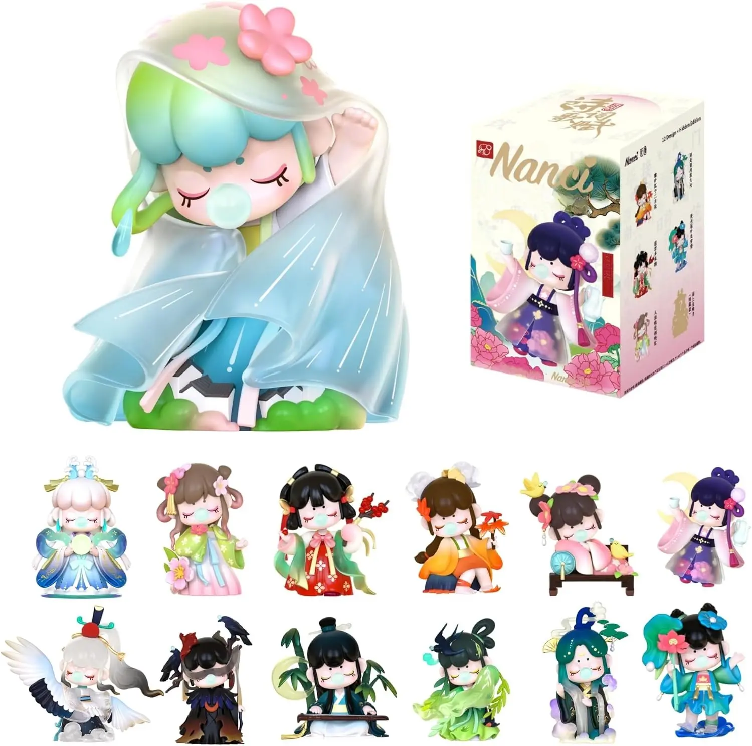 Rolife Nanci Chinese Poetry Surprise Figure Dolls Single Nanci Surprise Box Collectible Kawaii Figures Random Art Toys Hot Cute Figure Dolls Unique Gifts for Adults