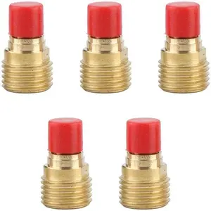 5PCS 45V44 Collet Body TIG Welding Torch Gas Lens Kit Accessories 2.4mm 3/32" Gas Lens Collet Body for TIG Welding Torch WP-9/20/25 TIG Gas Lens Collet Body