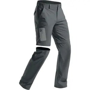 Convertible Hiking Pants Men Zip Off Lightweight Quick Dry Cargo Pants for Outdoor Travel Camping FREE SOLDIER