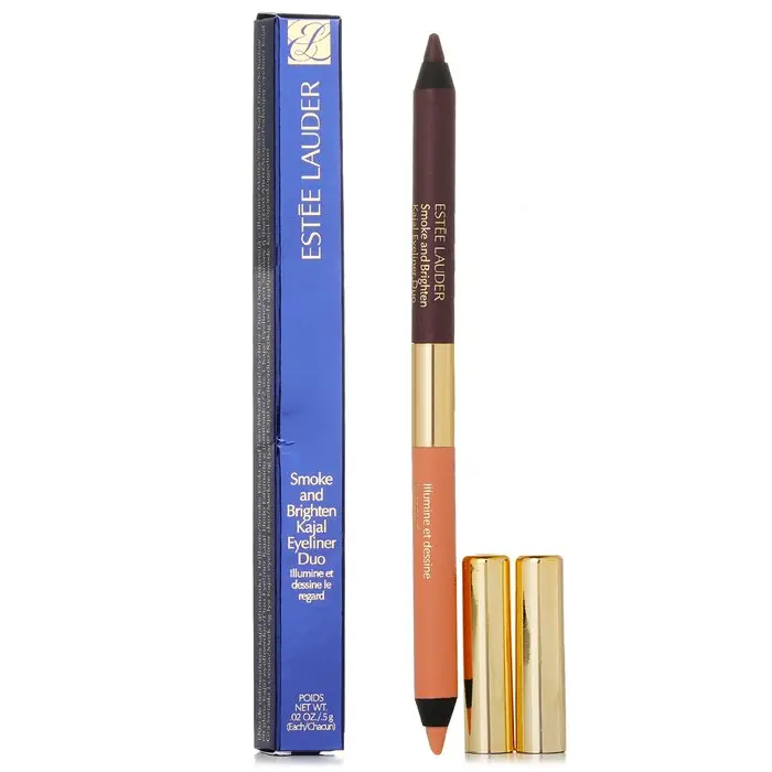 Estee Lauder Smoke And Brighten Kajal Eyeliner Duo - # 02 Bordeaux / 02 Ivory 5g/0.02oz