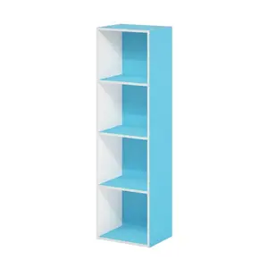 Wooden bookcase with open shelves for versatile storage