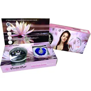 Precious   in Oyster Kit, sterious   Set, DIY Necklace Making Kit, Elegant Pendant with 20" Chain,   for Any Occasion(Lotus)