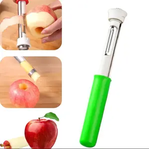（Black-Friday-Sonderangebote）2-in-1 Fruit & Vegetable Core Remover & Peeler Stainless Steel Tool Quick Core Removal for Apples Pears More Portable Compact Kitchen Utensil