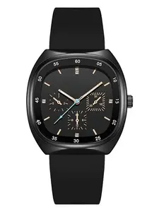 AIMANA Fashion Casual Watch with Square Skeleton Dial, Silicone Strap, Luminous Hands, Water-Resistant Sport Wristwatch, Perfect for Everyday Wear, Business, and Birthday Gift