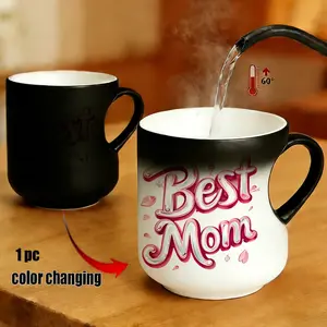 Magic Color-Changing Cup, Best Mom Text Design, Thermosensitive Ceramic Mug, 330ML Mother's Day Gift, Birthday Present for Moms, Coffee Mugs